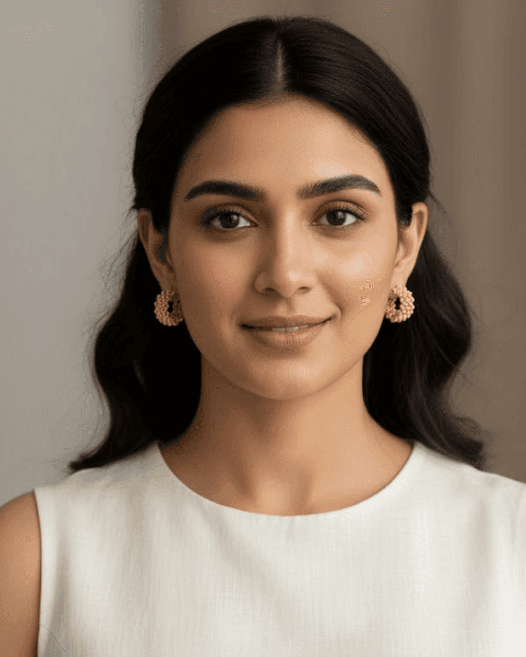 Woven Mesh C-Hoop Earrings - view 1